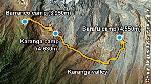 Day 5, The decision at Karanga valley
