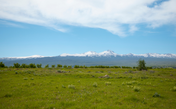 Aragats snow mountain 