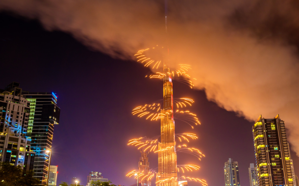 Burj Khalifa fireworks 