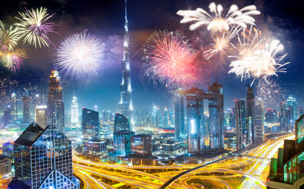 New Year bash with Burj Khalifa fireworks view